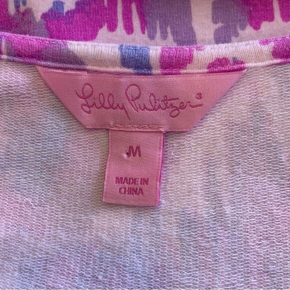 Lilly Pulitzer Tammy Dress Amethyst Beach Bathers Flamingo Size Medium - Picture 5 of 9
